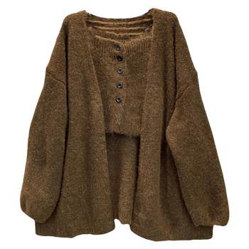 Xiaoxiangfeng knitted tube top jacket two-piece set for women