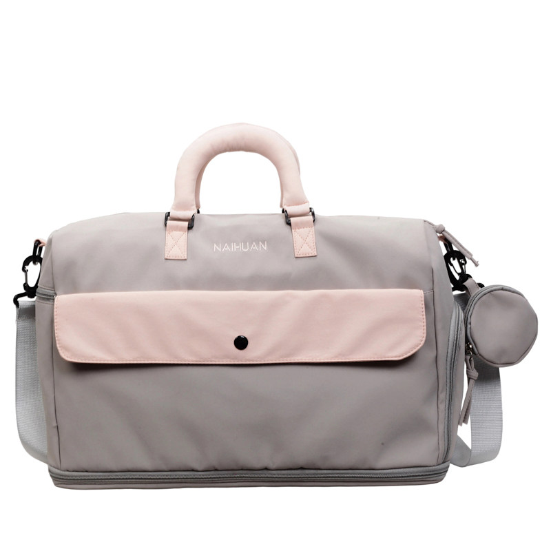 Travel bag for women, fashionable large-capacity short-distance travel storage luggage bag, expandable portable lightweight sports fitness bag