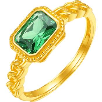 Saturday blessing 5g pure gold women's ring gold inlaid