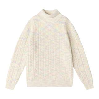 Disha children's clothing girls' sweaters winter new style children's and girls' turtleneck sweaters mink velvet tops for middle and large children