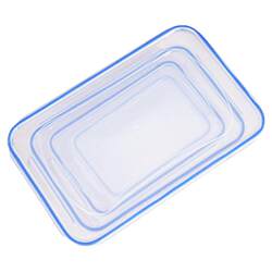 Kitchen refrigerator rectangular crisper microwave heat-resistant plastic lunch box food lunch box fruit storage sealed box