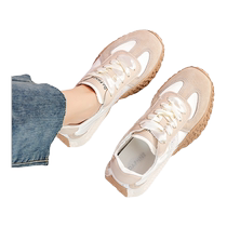 Daphne Detraining Shoes Womens 2024 Autumn New Thick-soled White Shoes Breathable Casual Sports Shoes Silver Dad Shoes