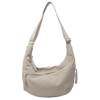 Canvas bag women's 2025 new crossbody large capacity korean lazy style work commuter dumpling bag one-shoulder tote bag