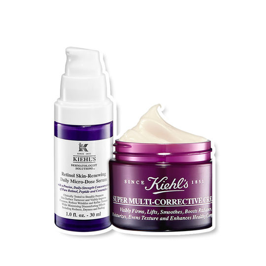 Kiehl's Purple Glass A skin care product set, anti-wrinkle and anti-wrinkle eye cream, authentic