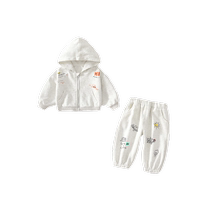Childrens Suit Autumn Clothing 2024 New Style Girls Hooded Sweatshirt Baby Pants Spring and Autumn Boys Two-piece Set