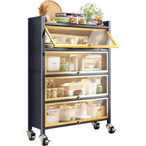 Kitchen storage rack with door floor-standing multi-layer cupboard living room multi-functional storage cabinet flip-top sideboard