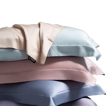 100-count long-staple cotton pillowcase pair for household solid color pillow set 2023 new pure cotton high-end feel