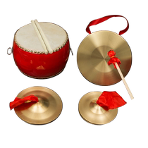 Gongs drums cymbals three-and-a-half-line performance props musical instruments full set of kindergarten gongs cymbals adult large-occasion childrens toys