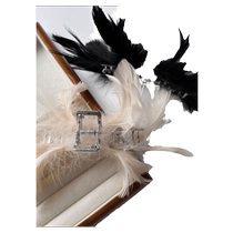 Pure Desire Black Swan ~ Rhinestone Feather Clip High-end Large Niche Design Back of the Head Hairpin Hairpin Headgear
