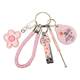 Niedlicher Schlüsselanhänger mit Cartoon-Blumen, Mädchen-Bestie-Anhänger