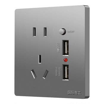 International electrician type 86 household power wall switch socket two three plugs five five holes with usb multi-hole socket panel