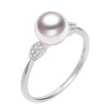 GiO Jewelry 18K gold Akoya seawater pearl ring diamond ring light luxury temperament Xu Yan same style