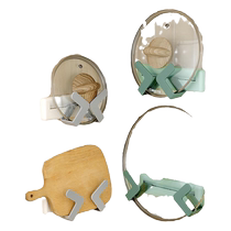 Multifunctional punch-free pot lid rack wall-mounted kitchen storage rack adjustable cutting board chopping board storage rack