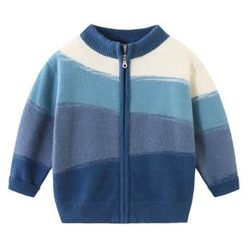 Autumn and winter boys sweater cardigan plus fleece zipper jacket Autumn and winter boys sweater cardigan plus fleece zipper jacket