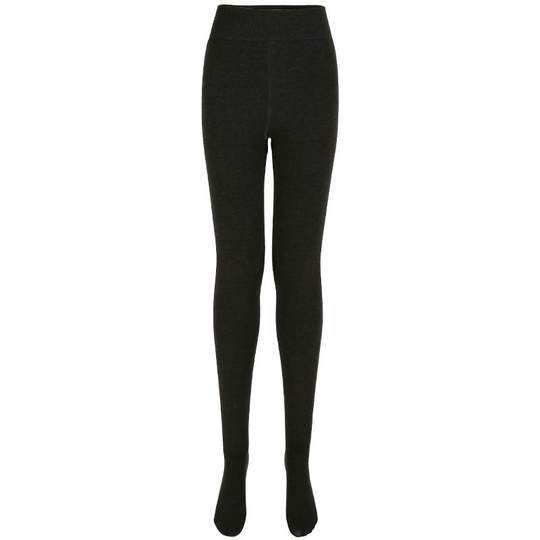 Серые флисовые леггинсы с юбкой осенью и зимой