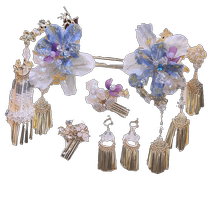 New new Chinese-style Xiuhe headwear advanced new handmade light-colored Xiuhe Xiuhe clothing hair accessories wedding dress accessories