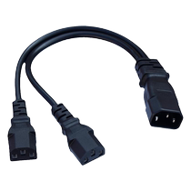 Computer power cord one-two-branch chassis power cord one-two-branch short-term cord 30 cm three-hole pure copper
