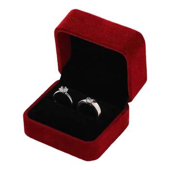 Wedding high-end jewelry velvet cloth single pair ring box