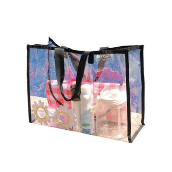 Piaomei transparent solid color pvc handbag
