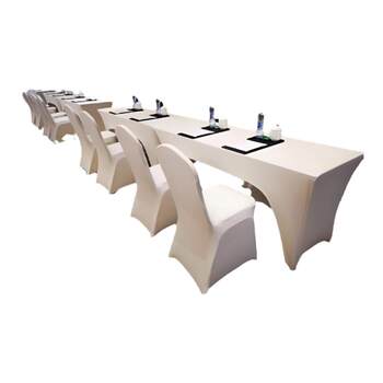 Cocktail elastic wedding banquet spandex white table cover