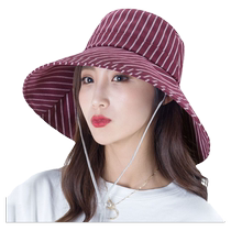 Hat womens summer outdoor sun protection hat Korean version versatile large brim fisherman hat beach sun hat foldable