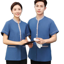 Hotel high-end room attendant cleaning aunt work clothes short-sleeved female sales department business hall hospital cleaning clothes