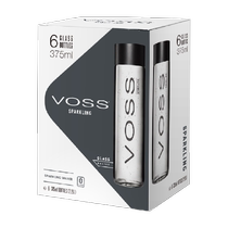 挪威原装进口 芙丝(VOSS)苏打水饮料(含气型)375ml*6瓶整箱