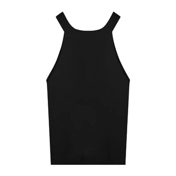 Plus size fat mm ຮູບແບບຕ່າງປະເທດ halterneck ice silk camisole women's summer new sleeveless american hot girl design top