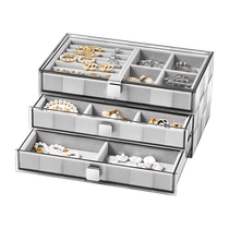 Well Mark Jewelry Storage Box Necklace Earrings Earrings High-end Exquisite Bracelet Jewelry Gold Jewelry Light Luxury Style