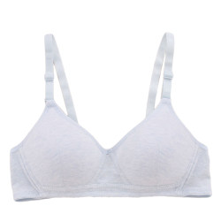 Pure cotton thin section without rims female high school students and college students' underwear development period girls bra adjustable push-up bra