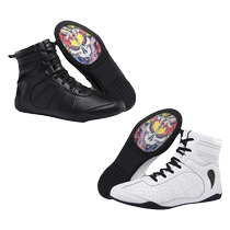 Boxing shoes for men and women Sanda fighting training shoes fitness weightlifting martial arts shoes adult high-top wrestling shoes