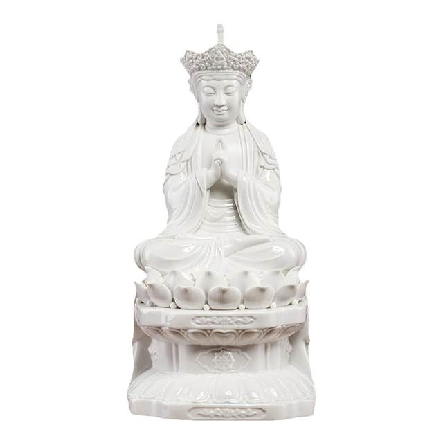 Dai Yutang Ceramic Ornaments Great Sun Tathagata Vairocana Buddha Huayan Three Saints Statue Manjushri Samantabhadra Buddha Statue