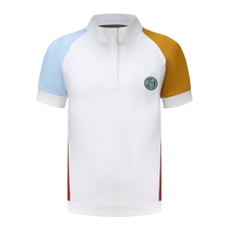 AYM Love Prancing Horse) Cozily series childrens colorful splicing T-shirt equestrian sports training short-sleeved breathable