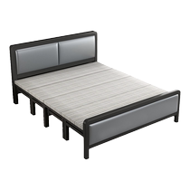 Folding bed Home Easy 1 5 m Iron art Double bed rental room with modern simplicity about 1 2 m single iron frame bed