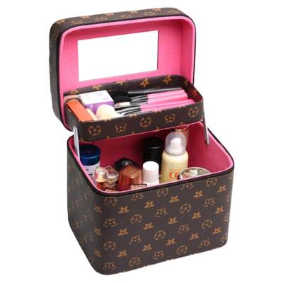 Cosmetic bag female portable super large capacity 2021 new high-end sense ins super fire net red product storage box suitcase