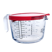(Self-operated) ocuisine French glass measuring cup with scale egg-beating cup oven and microwave oven can heat milk