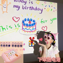 High-end Internet celebrity creative ins birthday decoration atmosphere projector projection lamp photo props background scene layout