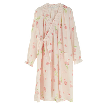 Fuduo confinement clothes for summer thin postpartum pregnant women's nightgown confinement clothes for pure cotton gauze for postpartum women's skirt