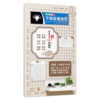 Campus teacher office metal magnetic hole board group room cultural class business card punching classroom door decoration