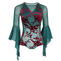 Danbaoluo high-end modern dance clothes tops fashionable mesh floating sleeves womens new jumpsuits ballroom dance performance clothes