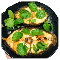 French cod freshly cut deep-sea fish snowfish steak toothfish middle section frozen deep-sea fish