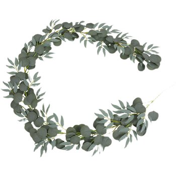 Round-Leaf Eucalyptus Vine Artificial Flower Vine Money Leaf Willow Leaf Arch Hotel Decoration Wedding Flower Arrangement Photography Props