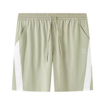 Sanfu 2026 summer men's outdoor sports style embroidered splicing shorts casual straight pants 520942