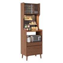 Solid wood sideboard coffee cabinet small apartment kitchen integrated storage cabinet household storage cabinet narrow tea cabinet 1910