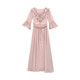 ເສື້ອຍືດຄໍ V-neck ruffled ແບບຝຣັ່ງ