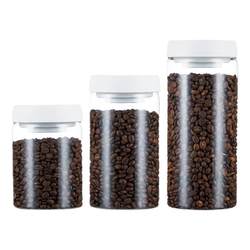 Coffee bean powder vacuum food-grade sealed jar glass storage preservation moisture-proof food storage storage push-type