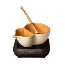 Rongshan Hall Tea Cooking Gourd Tea Cooking Furnace Ancient Tea Cooking Stove Electric Ceramic Stove Fulu Shuangquan Tea Bowl Casserole