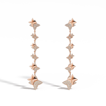 New product]APM Monaco six-pointed star rose gold dangle earrings temperament earrings holiday gift high-end