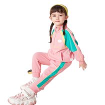 Ballabala girls dress trendy suit foreign air spring clothing childrens clothes children sportswear