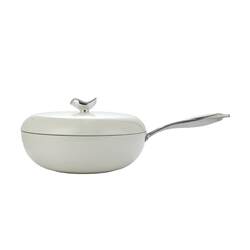 British Mingjue Non-Stick Frying Pan for Home Use, Pebble-Patterned Non-Stick Frying Pan, Flat-Bottomed Cooking Pan, Suitable for Induction Cookers and Gas Stoves